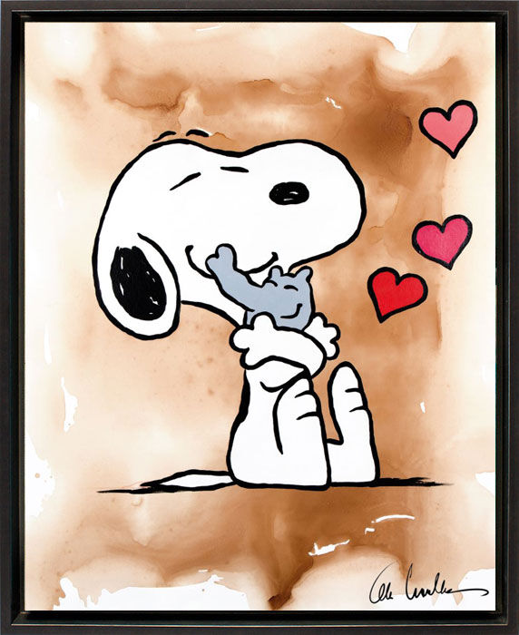 otto-waalkes-friendship-forever-snoopy-und-ottifant-gerahmt-kunst