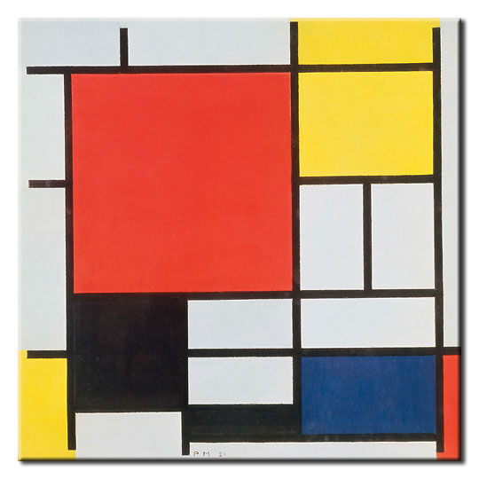 Piet Mondrian - Komposition mit Rot, Gelb, Blau und Schwarz