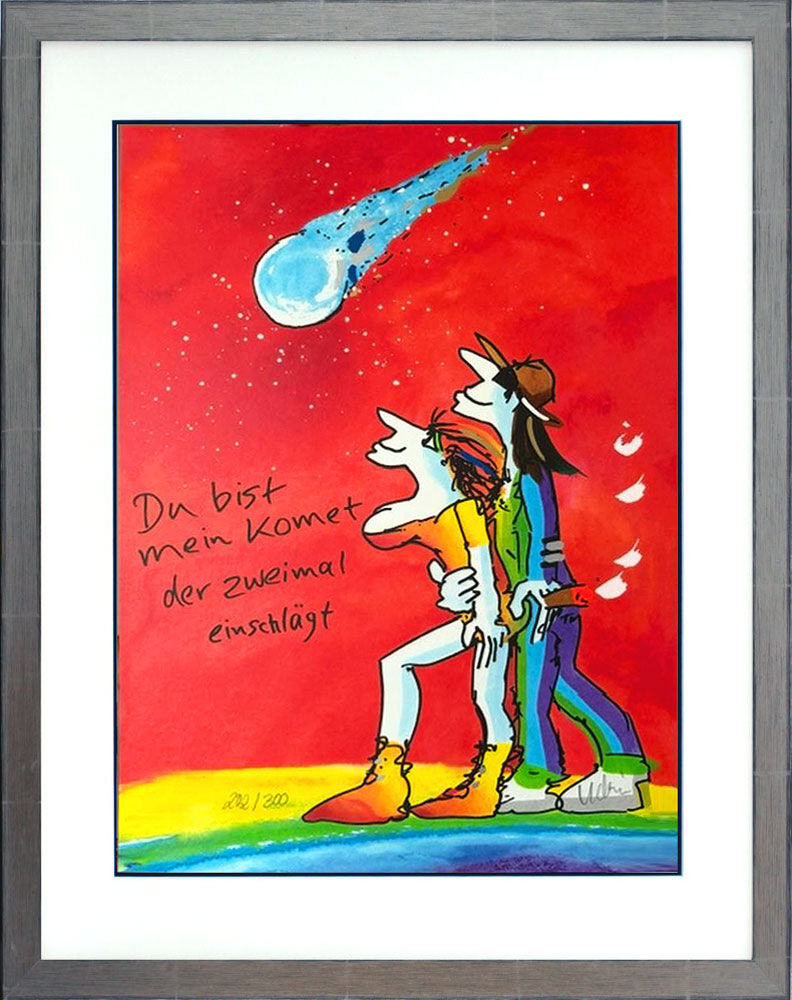 Udo-Lindenberg-Du-bist-mein-Komet-der-zweimal-einschlägt-gerahmt-silber