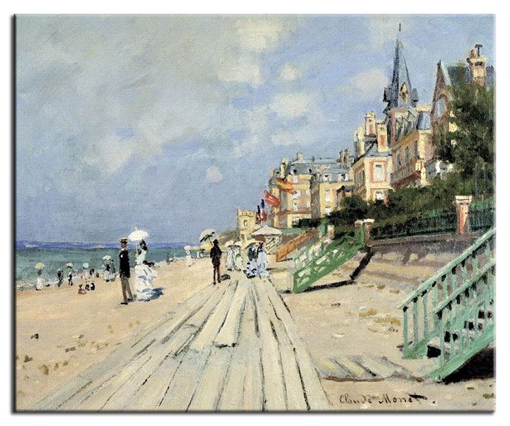 Claude Monet - Am Strand von Trouville Claude Monet Bilder - Am Strand von Trouville-60 x 70 cm