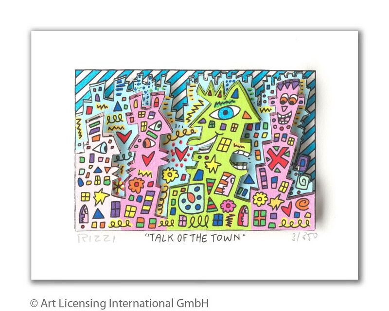 james-rizzi-talk-of-the-town-ungerahmt-kunst-3d james-rizzi-talk-of-the-town-ungerahmt-kunst-3d