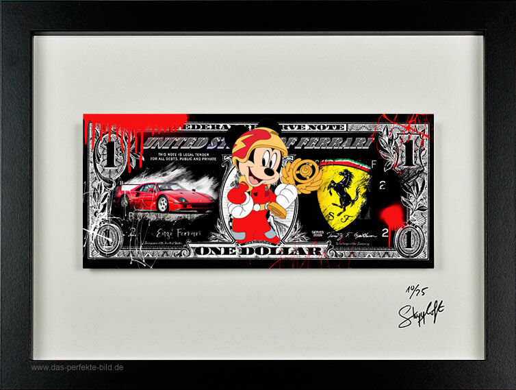 SKYYLOFT - Formel 1 Ferrari F40 Dollar - gerahmt