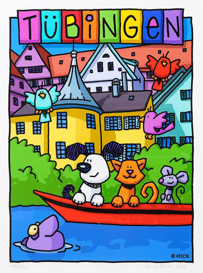 ed-heck-tuebingen-ohne-rahmen Ed Heck - TÜBINGEN - original Pigmentgrafik handsigniert