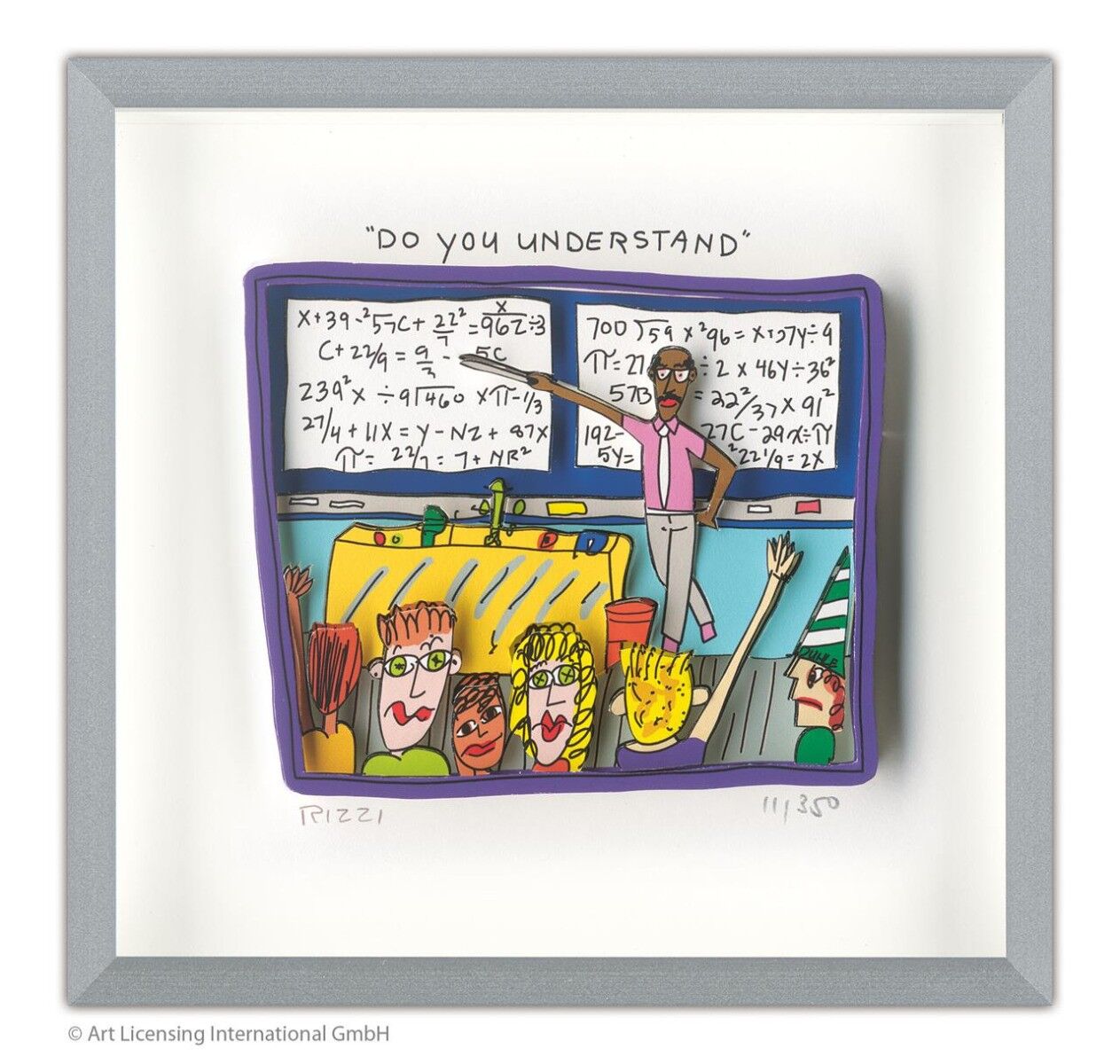 james-rizzi-do-you-understand-gerahmt-kunst-3d james-rizzi-do-you-understand-gerahmt-kunst-3d