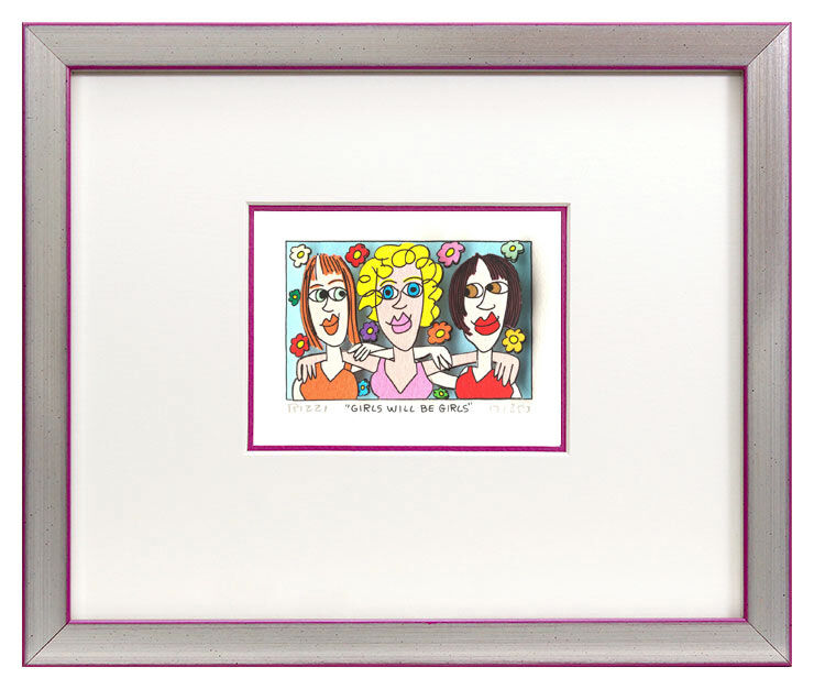 james-rizzi-girls-will-be-girls-gerahmt-kunst-3d