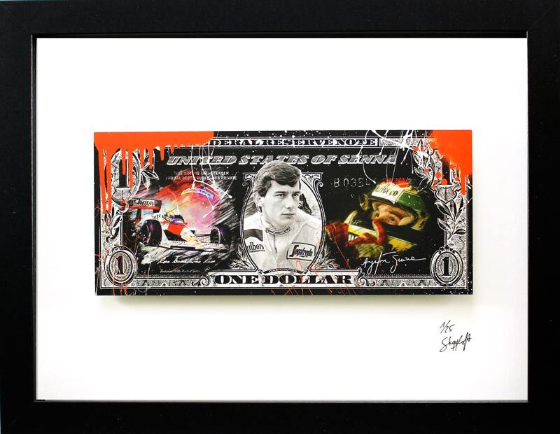 Skyyloft-Formel-1-Senna-Dollar-Nummer-eins-gerahmt Skyyloft-Formel-1-Senna-Dollar-Nummer-eins-gerahmt