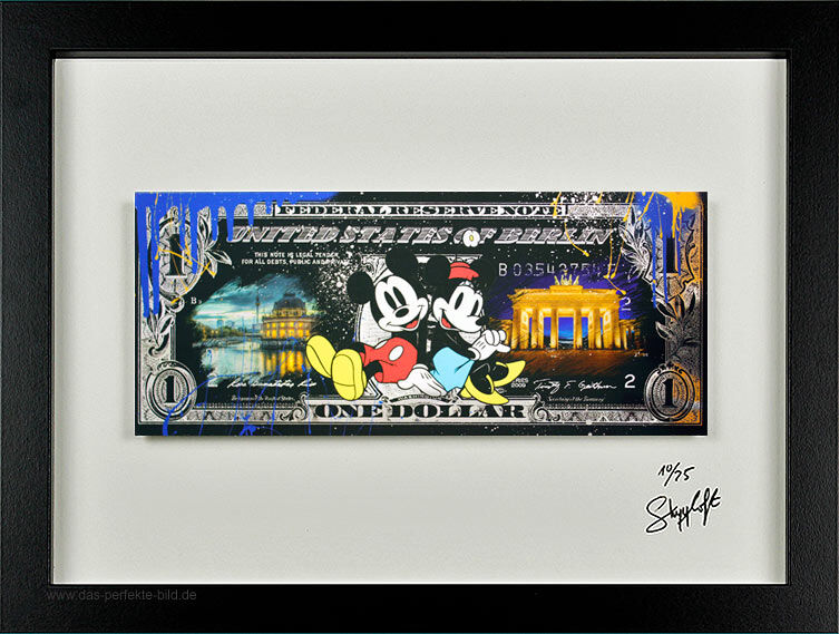 SKYYLOFT - Micky & Minnie - Berlin Dollar - gerahmt SKYYLOFT - Micky & Minnie - Berlin Dollar - gerahmt