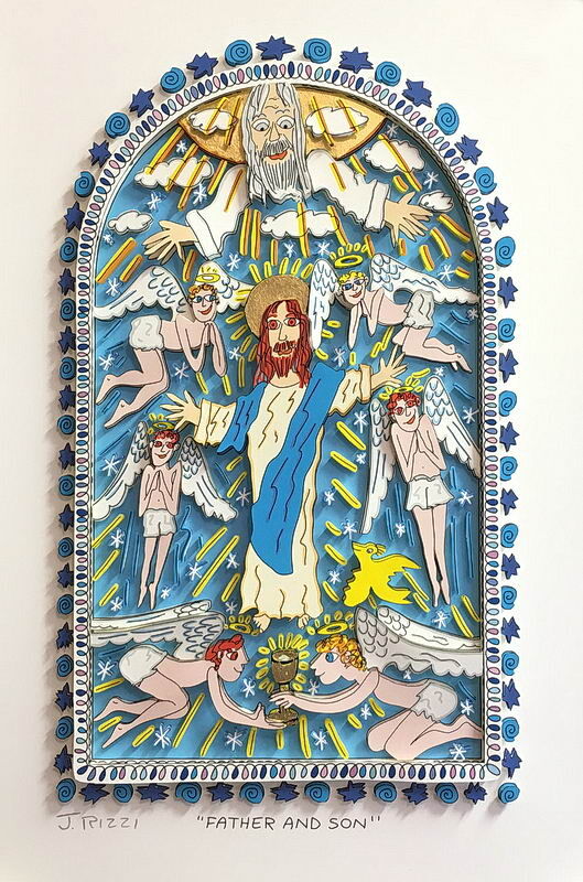 james-rizzi-father-and-son-ungerahmt-kunst-3d james-rizzi-father-and-son-ungerahmt-kunst-3d