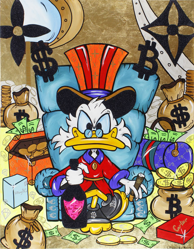 DARIA "ODARKA" HIL - DAGOBERT - LUXURY LIFE 80x100 cm Original Mischtechnik auf Leinwand DARIA "ODARKA" HIL - DAGOBERT - LUXURY LIFE 80x100 cm Original Mischtechnik auf Leinwand
