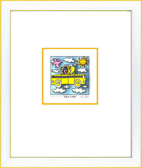 james-rizzi-sky-cab-gerahmt-kunst-3d james-rizzi-sky-cab-gerahmt-kunst-3d