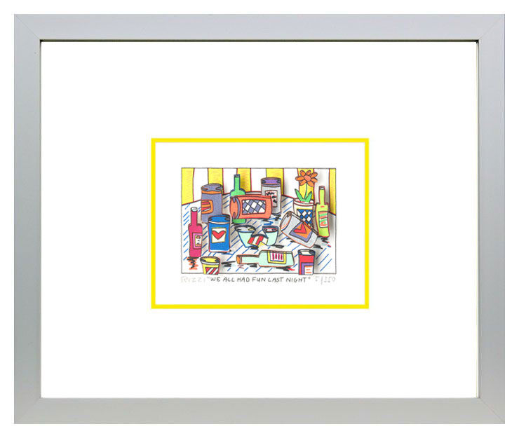 james-rizzi-we-all-had-fun-last-night-gerahmt-kunst-3d james-rizzi-we-all-had-fun-last-night-gerahmt-kunst-3d