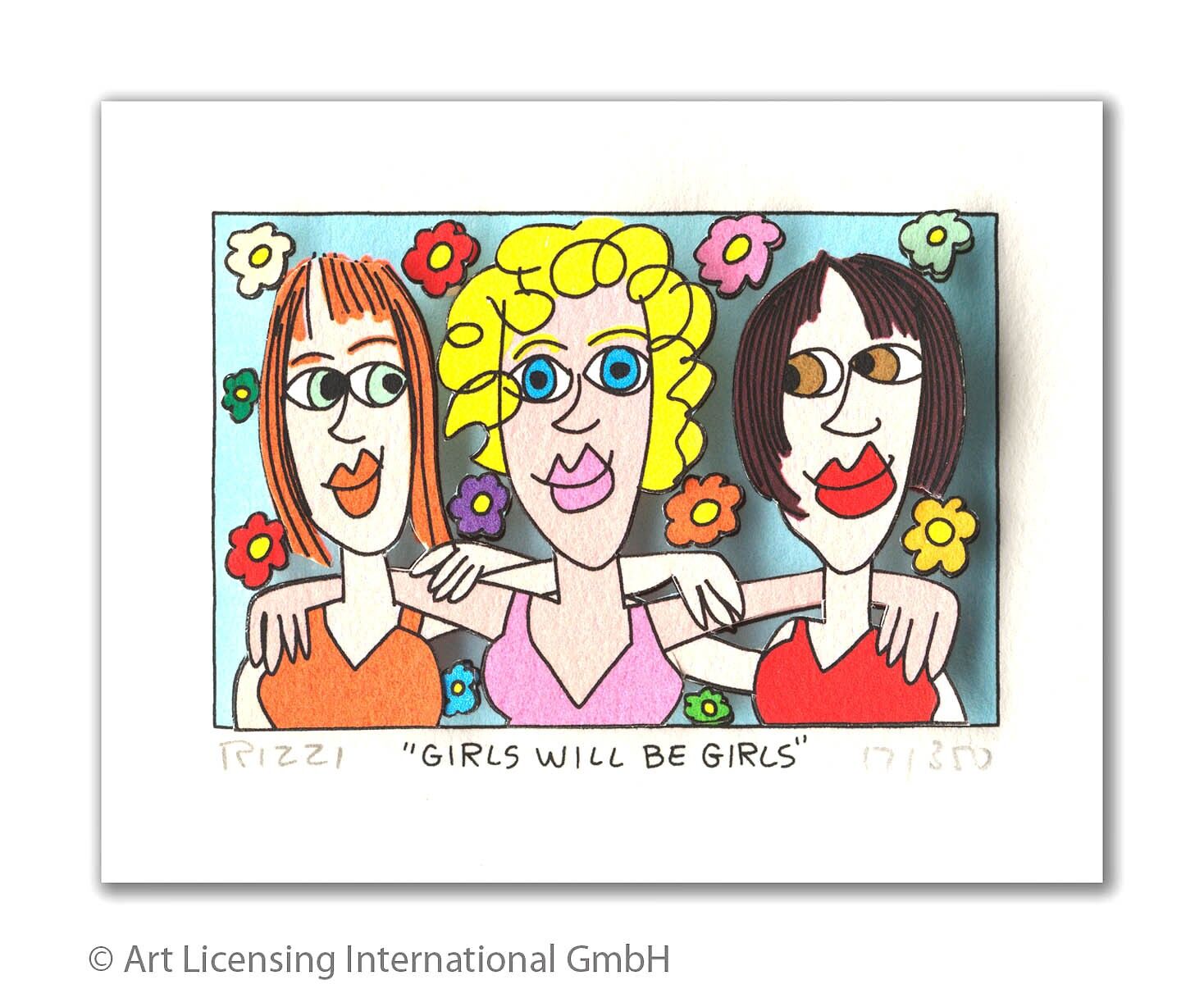 james-rizzi-girls-will-be-girls-ungerahmt-kunst-3d james-rizzi-girls-will-be-girls-ungerahmt-kunst-3d