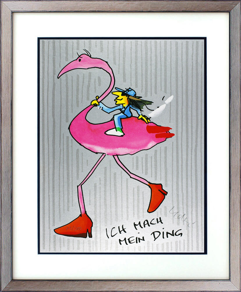  Udo Lindenberg Bilder - Ich mach mein Ding - FLAMINGO - Original Siebdruck, handsigniert