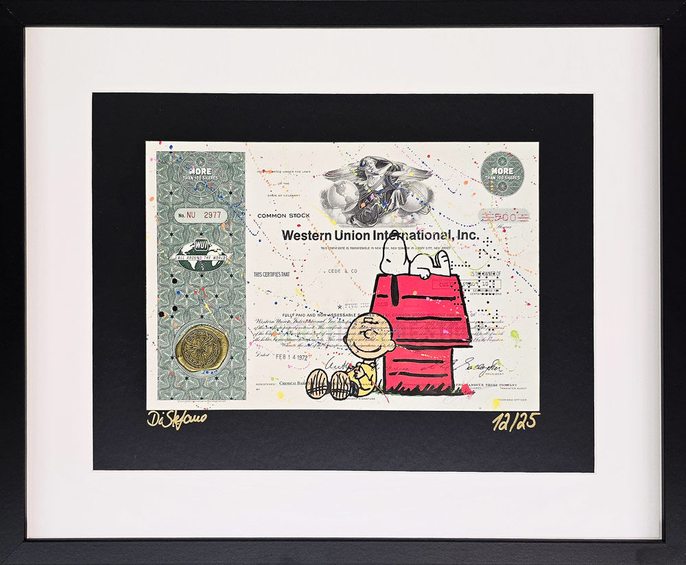 DiStefano Bilder - CHARLY UND SNOOPY - Bild mit Museumsglas und Bilderrahmen