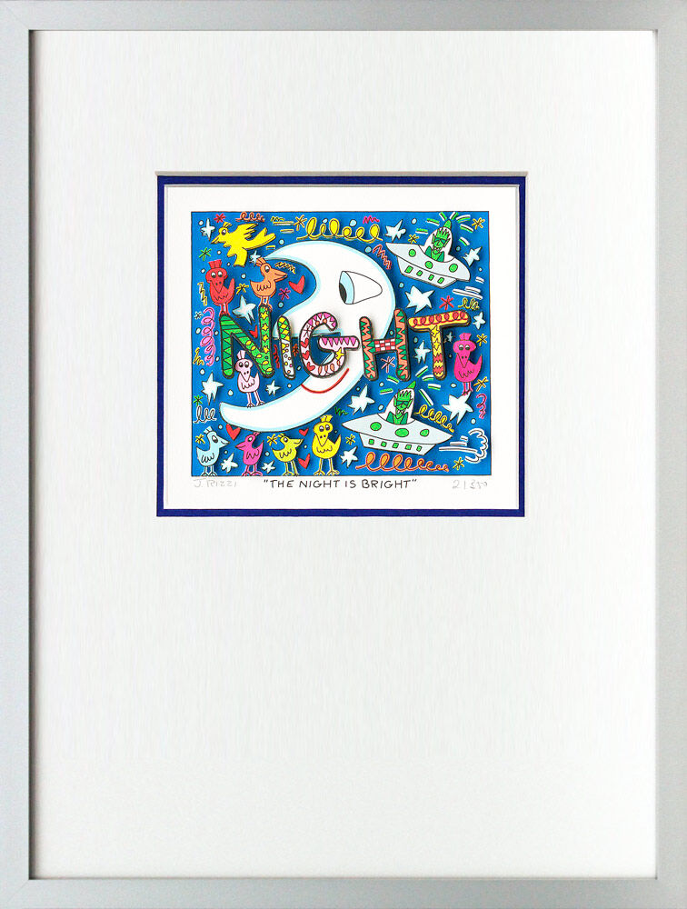 james-rizzi-the-night-is-bright-alu-gerahmt
