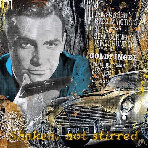 DEVIN MILES - SHAKEN, NOT STIRRED II - original MISCHTECHNIK AUF GEBÜRSTETEM ALUMINIUM