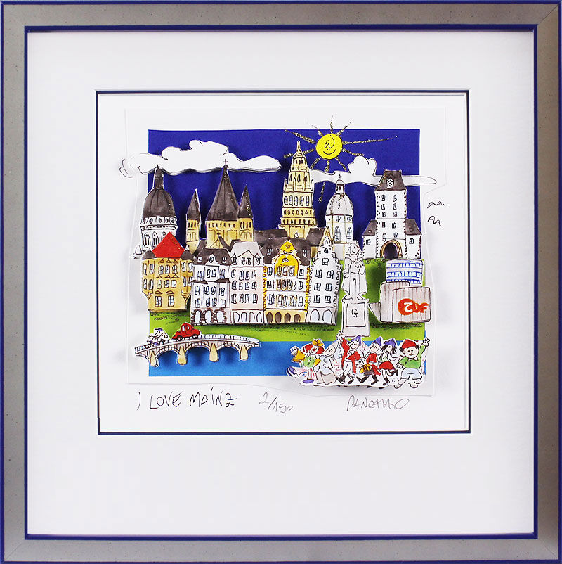 Paolo Randazzo - I LOVE MAINZ - Original 3D Bild handsigniert  Paolo Randazzo - I LOVE MAINZ - Original 3D Bild handsigniert