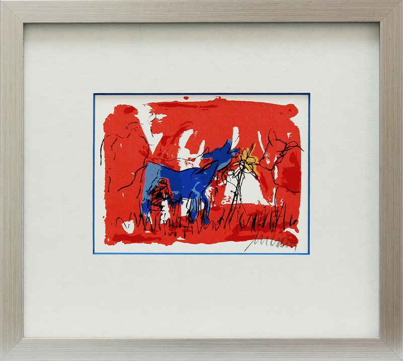 Armin Mueller-Stahl - DIE BLAUE KUH  - Original Farbsiebdruck - handsigniert  Armin Mueller-Stahl - DIE BLAUE KUH  - Original Farbsiebdruck - handsigniert