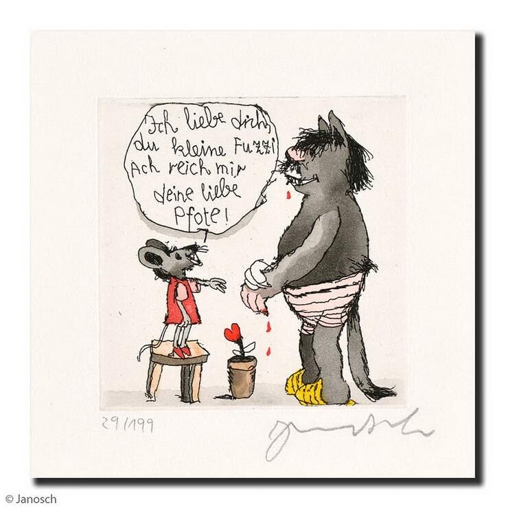 janosch-ich-liebe-dich-du-kleine-fuzzi-ungerahmt-kunst-radierung janosch-ich-liebe-dich-du-kleine-fuzzi-ungerahmt-kunst-radierung