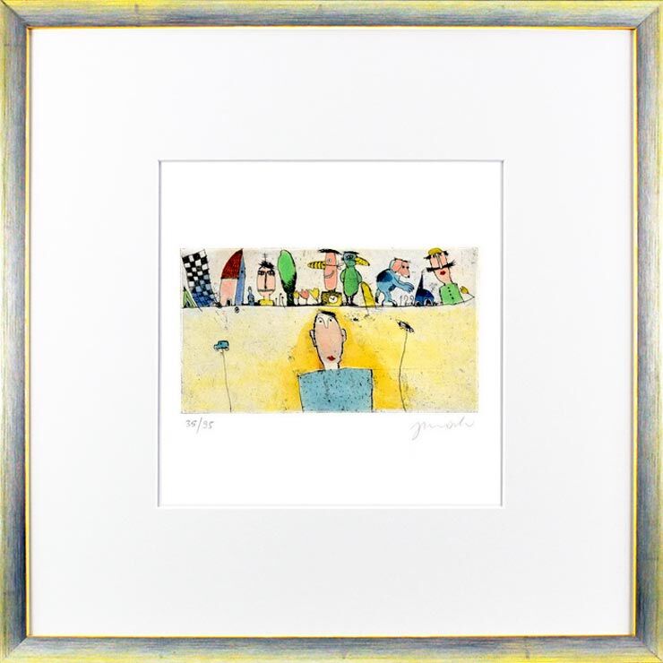 janosch-der-mann-in-gelb-gerahmt-kunst-radierung janosch-der-mann-in-gelb-gerahmt-kunst-radierung