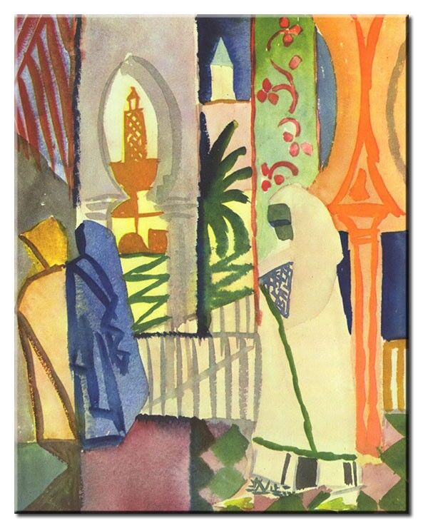 Leinwandbild August Macke - In der Tempelhalle August Macke Bilder - In der Tempelhalle