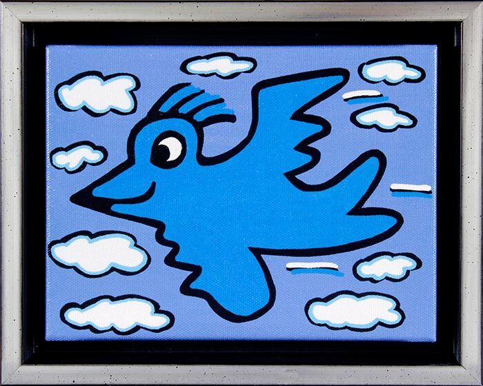 james-rizzi-bird-blue-on-blue-gerahmt-kunst-2d
