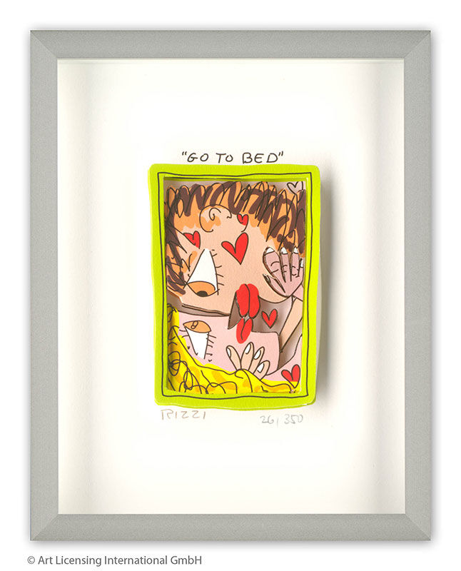 james-rizzi-go-to-bed-gerahmt-kunst-3d james-rizzi-go-to-bed-gerahmt-kunst-3d