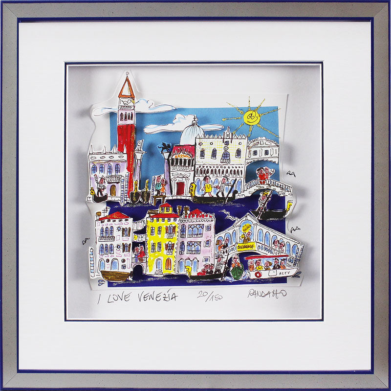 paolo-randazzo-i-love-venezia-gerahmt-kunst-3d paolo-randazzo-i-love-venezia-gerahmt-kunst-3d