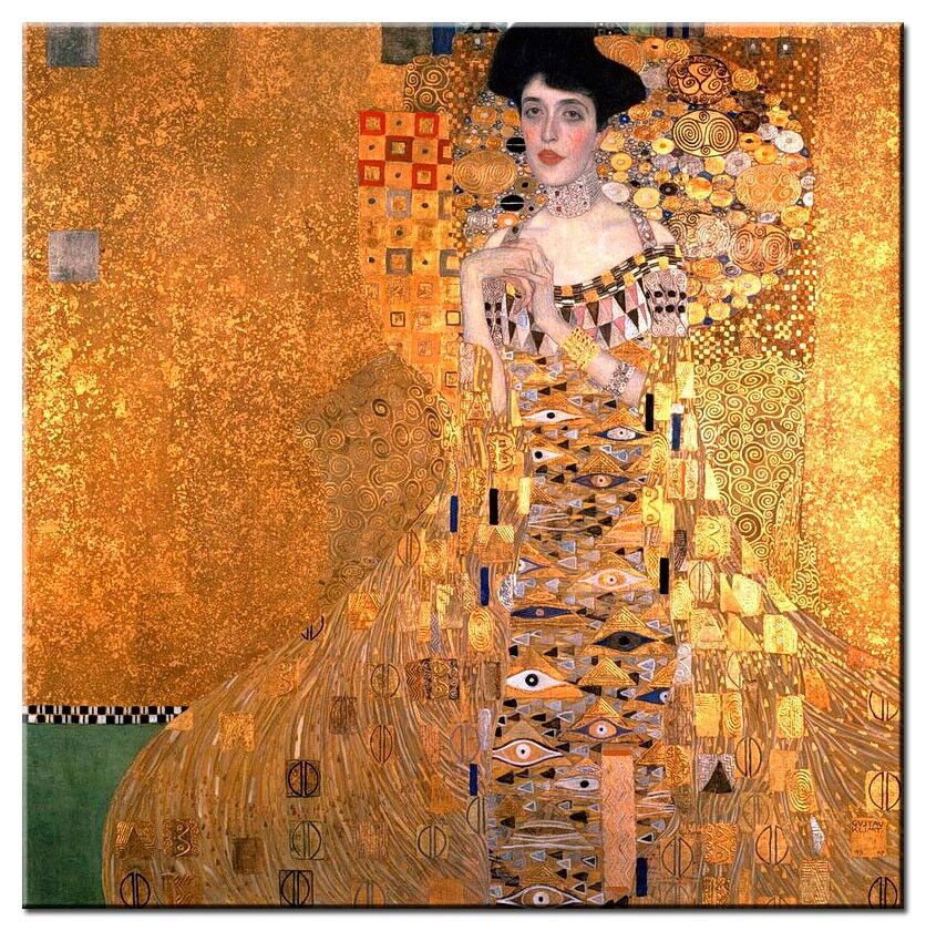Leinwandbild Gustav Klimt - Adele Bloch-Bauer Gustav Klimt Bilder - Adele Bloch-Bauer I-100 x 100 cm