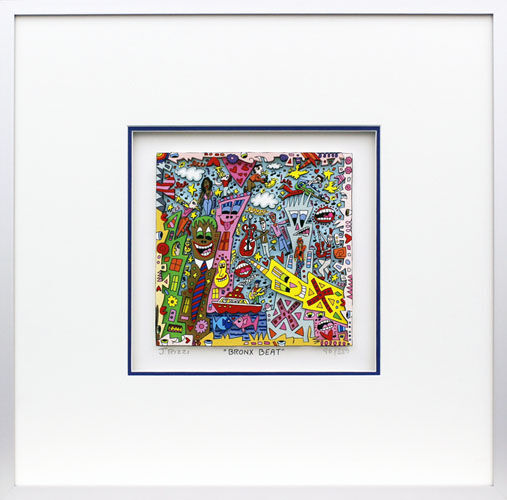 James Rizzi - BRONX BEAT - Original 3D Bild drucksigniert