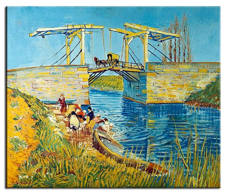 Vincent van Gogh - Die Brücke von Langlois-60 x 70 cm