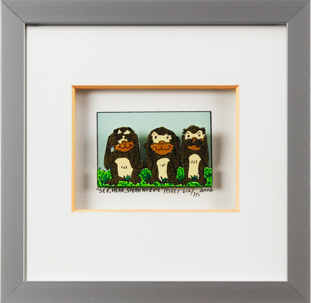 james-rizzi-see-hear-speak-no-evil-gerahmt-aluminium