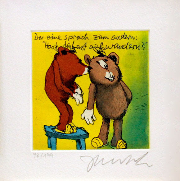 janosch-der-eine-sprach-zum-anderen-hast-du-lust-zum-wandern-ungerahmt-kunst-radierung janosch-der-eine-sprach-zum-anderen-hast-du-lust-zum-wandern-ungerahmt-kunst-radierung