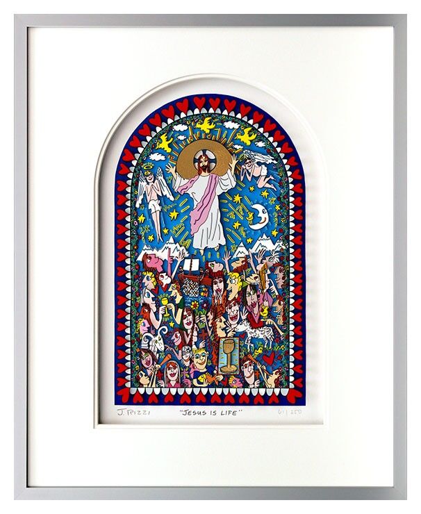 james-rizzi-jesus-is-life-gerahmt-kunst-3d james-rizzi-jesus-is-life-gerahmt-kunst-3d