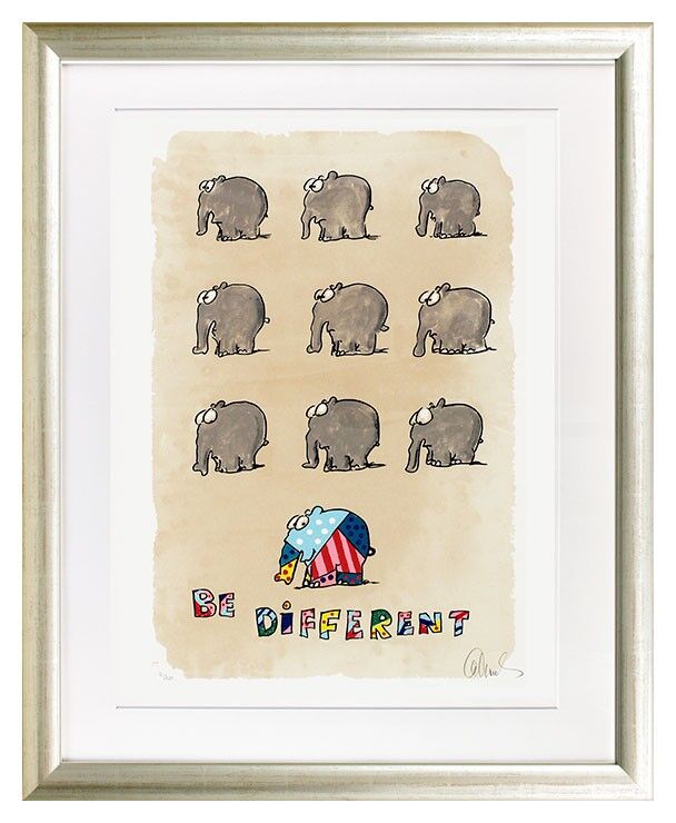 otto-waalkes-be-different-brittofant-gerahmt-art-ottifant otto-waalkes-be-different-brittofant-gerahmt-art-ottifant