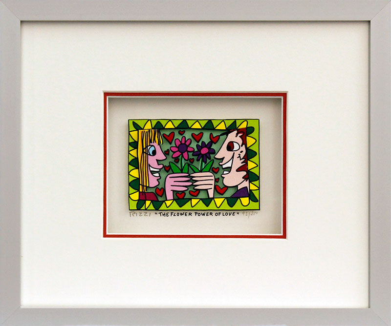 james-rizzi-the-flower-power-of-love-gerahmt-kunst-3d james-rizzi-the-flower-power-of-love-gerahmt-kunst-3d