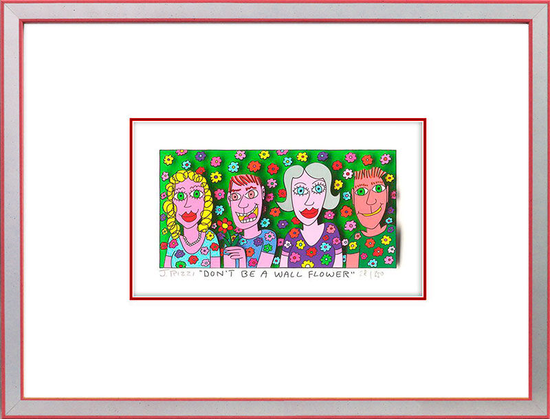 james-rizzi-dont-be-a-wall-flower-gerahmt-kunst-3d james-rizzi-dont-be-a-wall-flower-gerahmt-kunst-3d