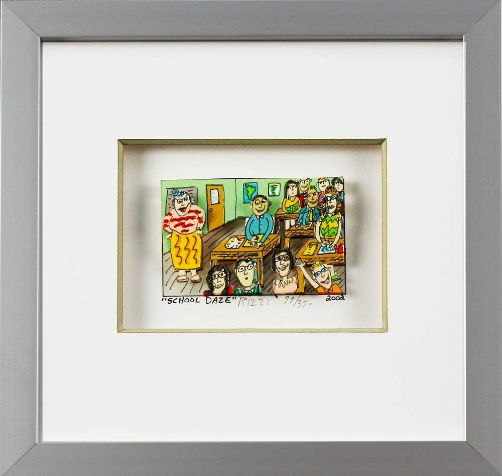 james-rizzi-school-daze-gerahmt-aluminium
