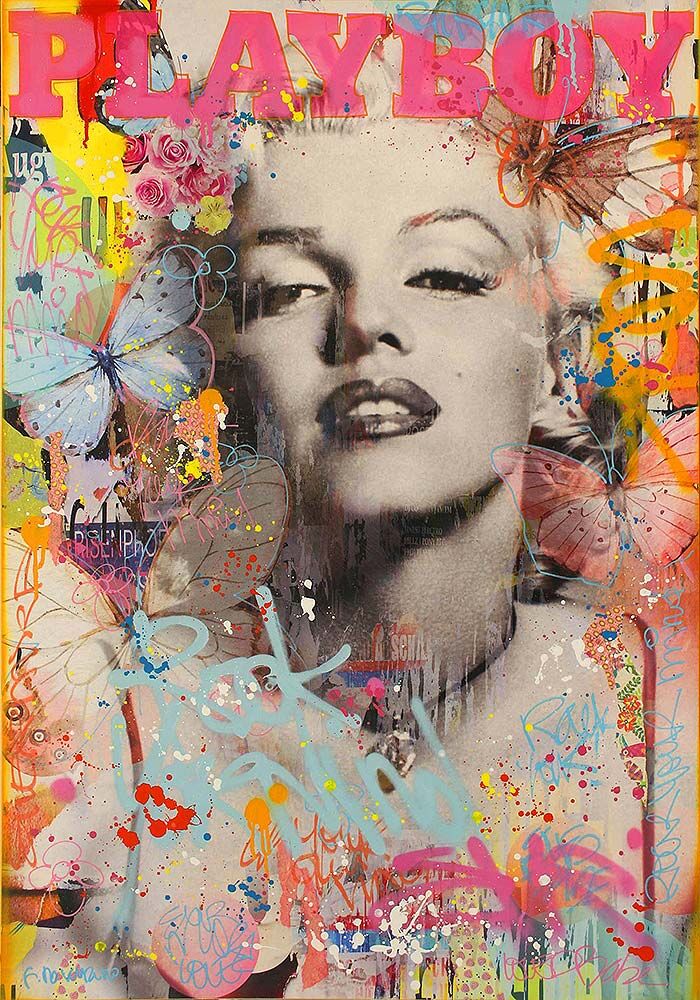 Fabien Novarino Bilder - ROCK YOUR MIND - COLORED MARYLIN - Original Mischtechnik - UNIKAT Fabien Novarino Bilder - ROCK YOUR MIND - COLORED MARYLIN - Original Mischtechnik - UNIKAT