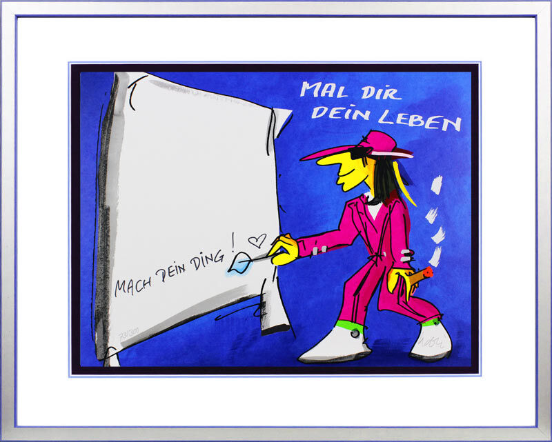 udo-lindenberg-mal-dir-dein-leben-mach-dein-ding-gerahmt-silber-blau udo-lindenberg-mal-dir-dein-leben-mach-dein-ding-gerahmt-silber-blau