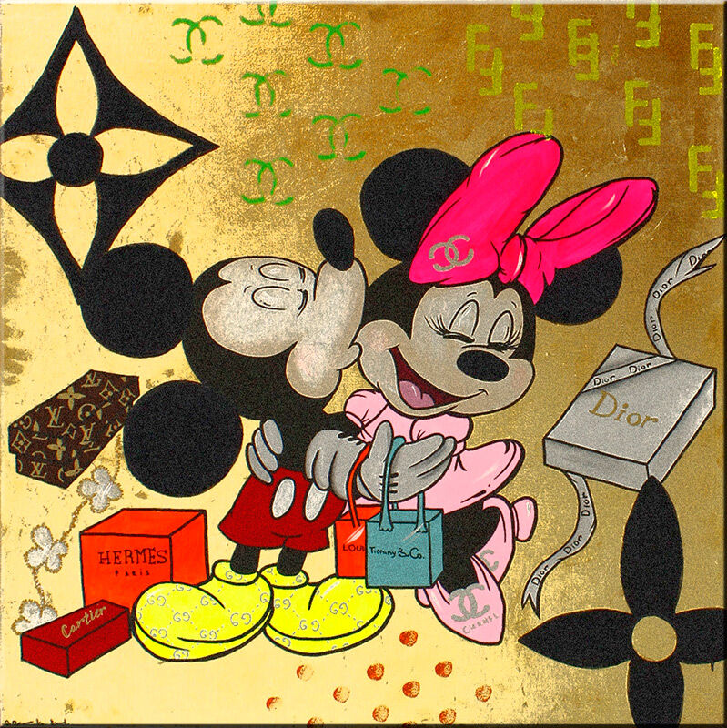 DARIA "ODARKA" HIL - MICKY & MINNIE Originalgemälde auf Leinwand DARIA "ODARKA" HIL - MICKY & MINNIE Originalgemälde auf Leinwand