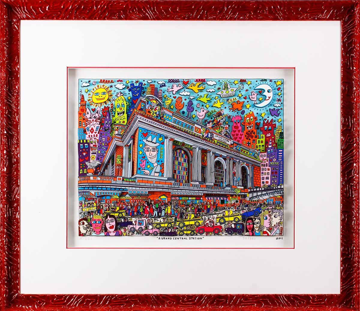 james-rizzi-a-grand-central-station-gerahmt