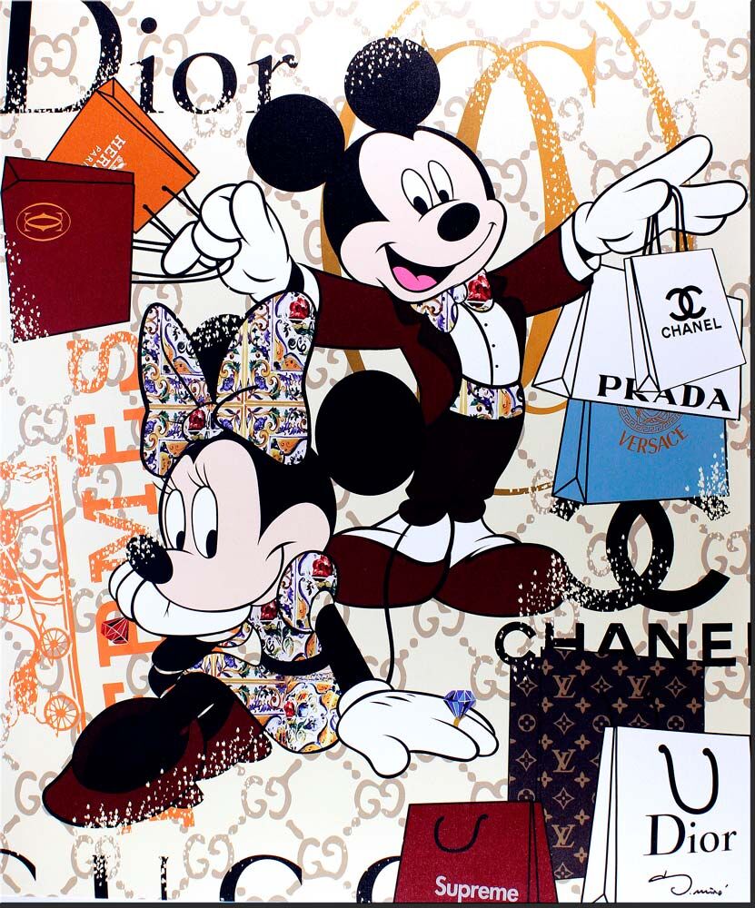 s-miro-luxury-minnie-mickey-gemaelde-unikat