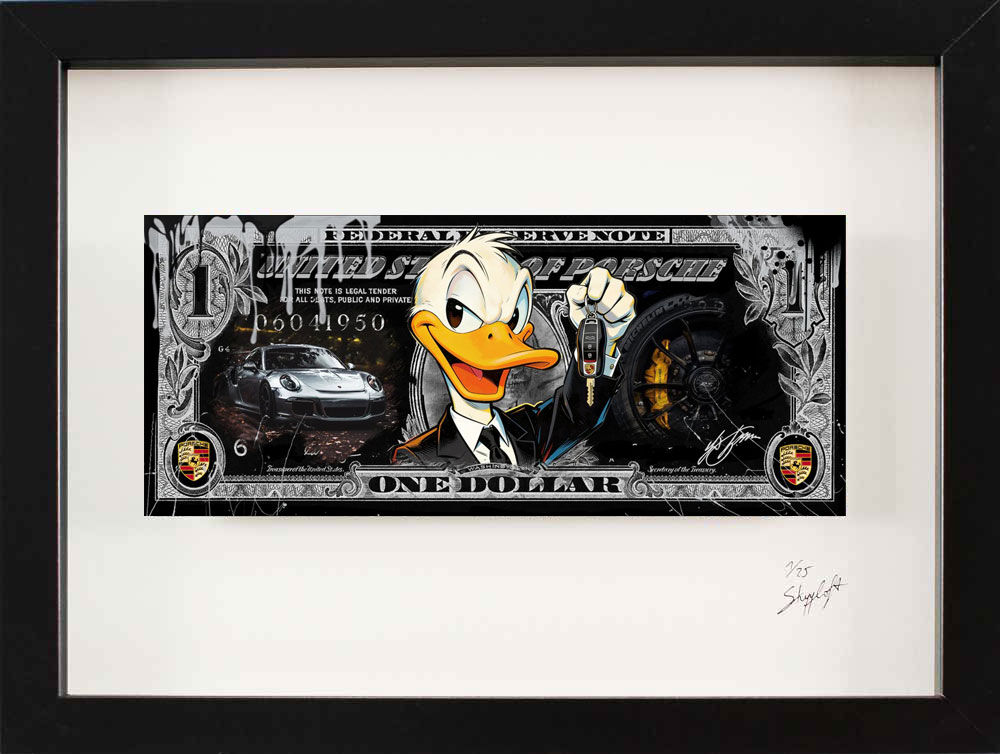 skyyloft-donald-porsche-key-dollar-gerahmt