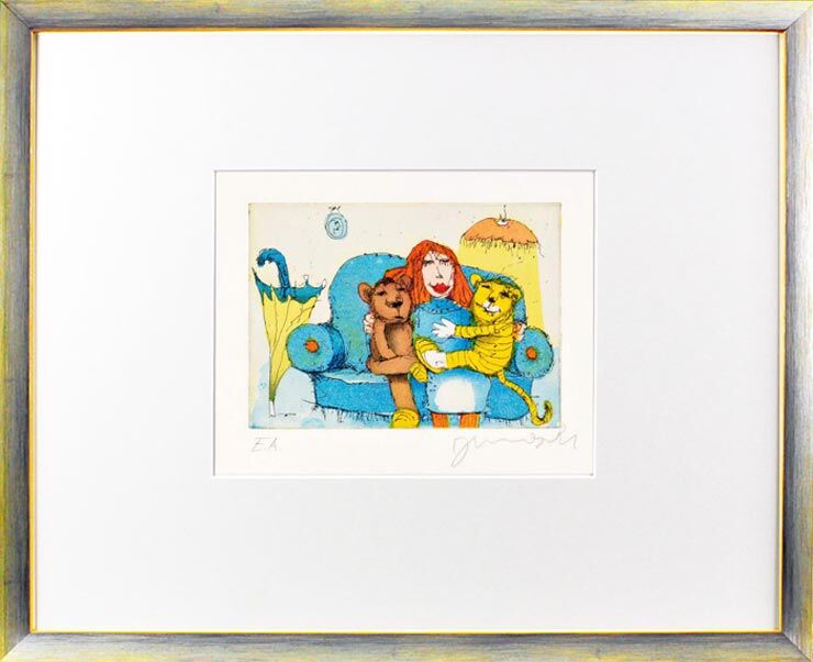 janosch-da-saßen-sie-zusammen-auf-dem-sofa-gerahmt-kunst-radierung janosch-da-saßen-sie-zusammen-auf-dem-sofa-gerahmt-kunst-radierung