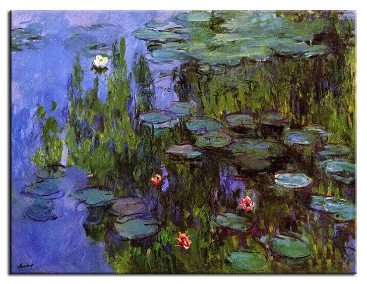 Claude Monet - Seerosen I Claude Monet Bilder - Seerosen I-80 x 110 cm