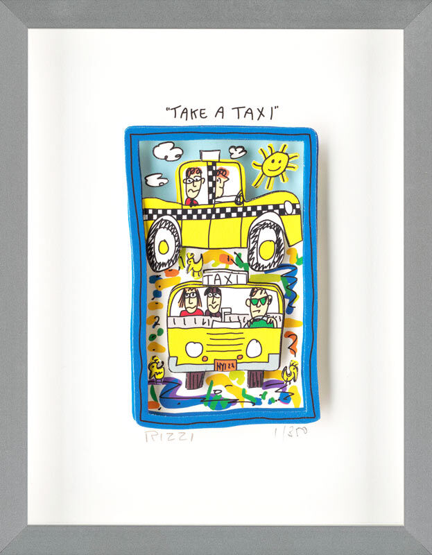 james-rizzi-take-a-taxi-gerahmt