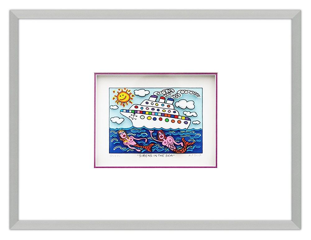 james-rizzi-sirens-in-the-sea-gerahmt-kunst-3d