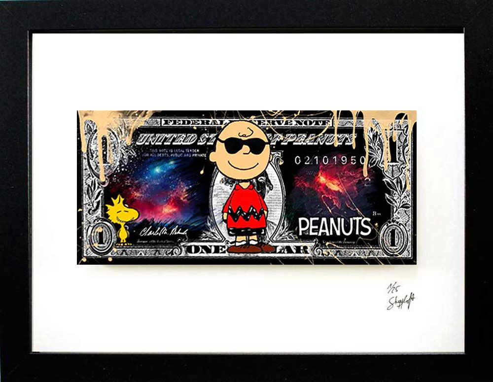 skyyloft-peanuts-charlie-brown-dollar-gerahmt