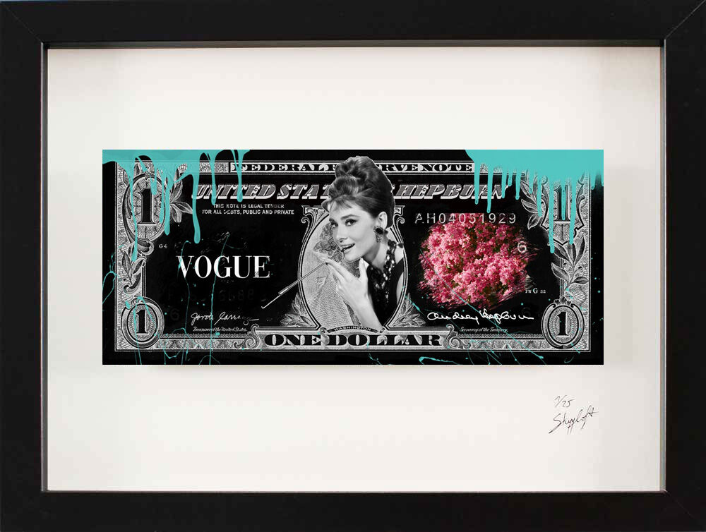 skyyloft-audrey-hepburn-dollar-gerahmt